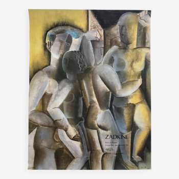 Affiche originale en couleurs d'après Ossip ZADKINE, Musée Réattu, Arles, 1992