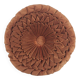 Coussin rond plissé velours