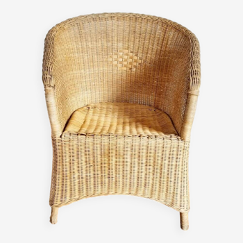 Fauteuil en rotin vintage