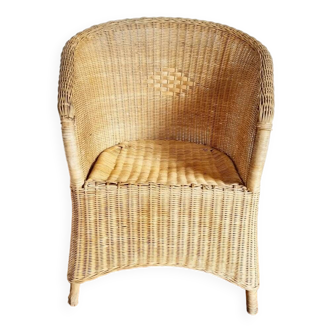 Fauteuil en rotin vintage