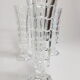 Set of three 17 cm vintage glass soliflore vases