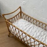 Rattan crib and mattress