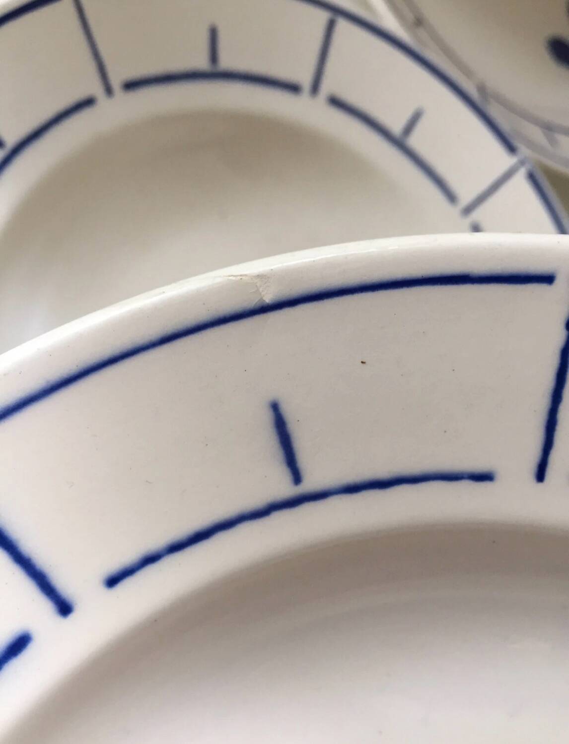 Terre de Fer Badonviller Chanzelles Blue model soup plates