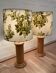 Pair of large pine lamps 1960 "scandinavian design".
