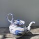 Moustiers blue ceramic teapot