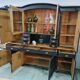 Large cabinet cabinet patina black buffet bookcase drawers