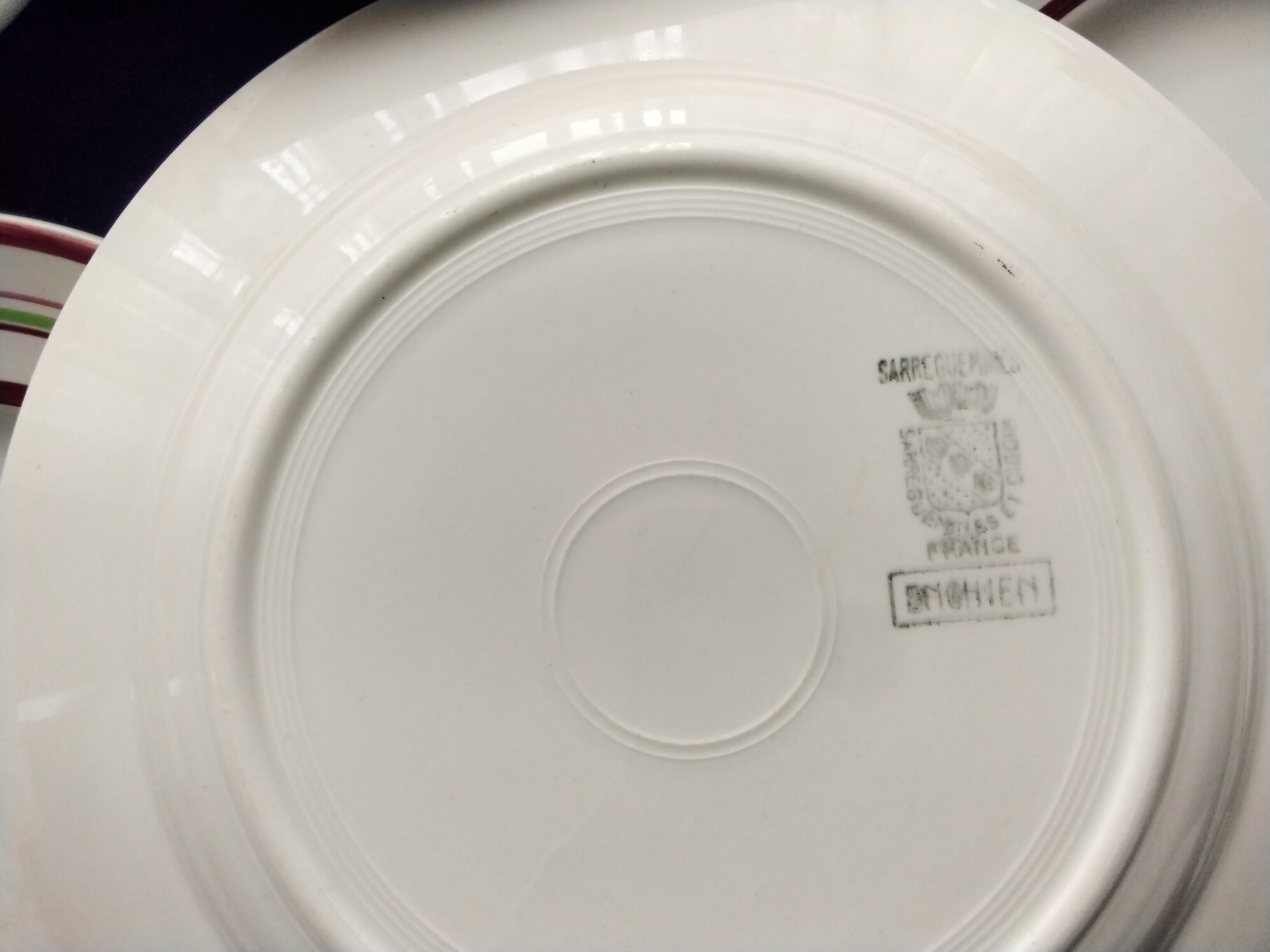 6 flat plates Digoin Sarreguemines Enghien model