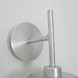 Pair of brushed aluminum Mercury wall lights by Eglo 90s