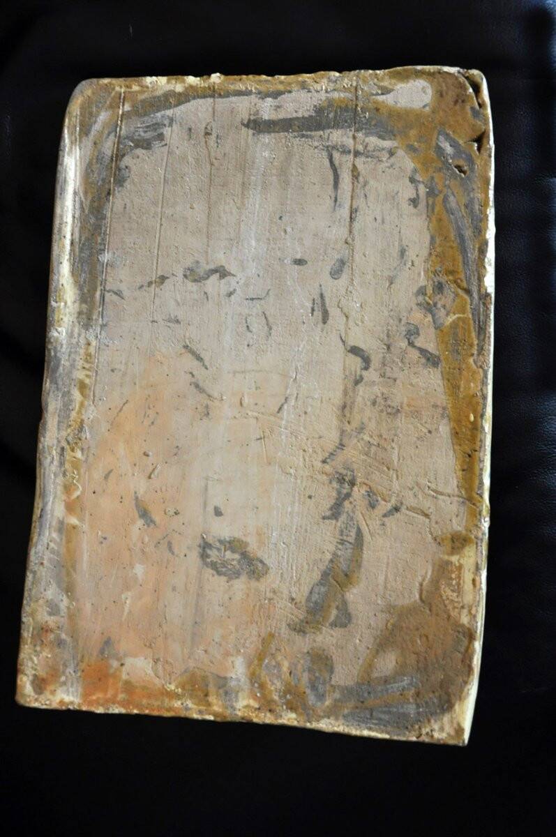 Terracotta plaque signed MSD Anne Dangar Moly-Sabata enamelled with double holy water font