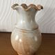 Faience vase signed Vallauris floral motifs