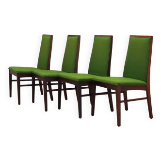 Ensemble de quatre chaises en palissandre, design danois, années 1970, éditeur : Dyrlund