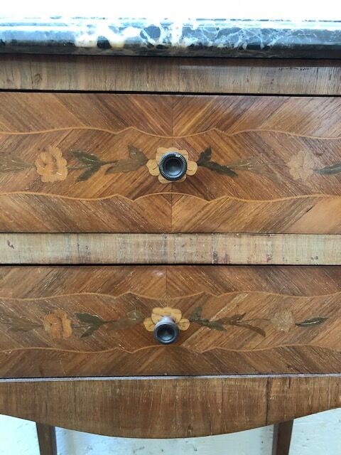 Louis XV-style bedside pair