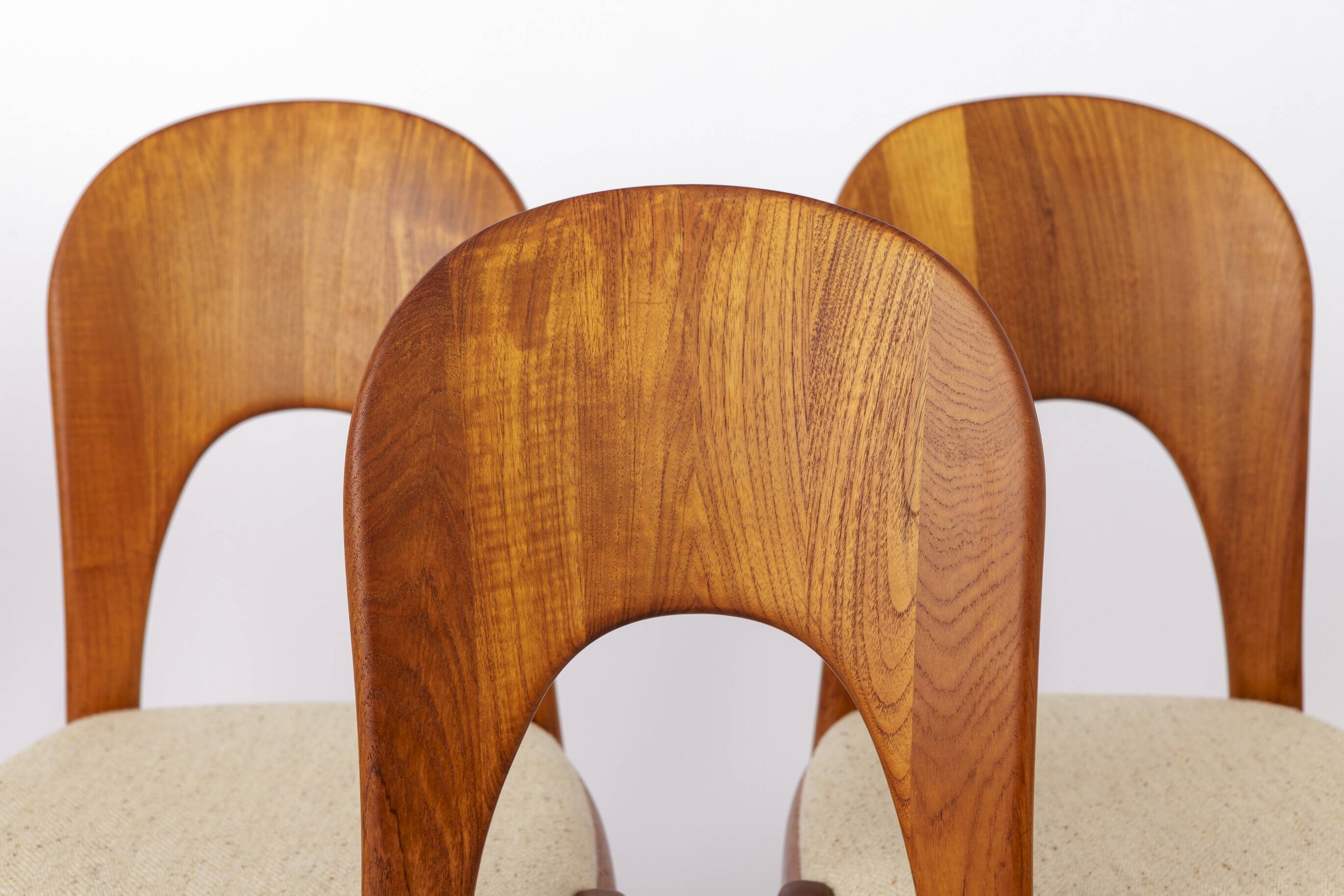 Chaises de salle à manger Niels Koefoed Morten, ensemble de 4, teck, années 1970, danois