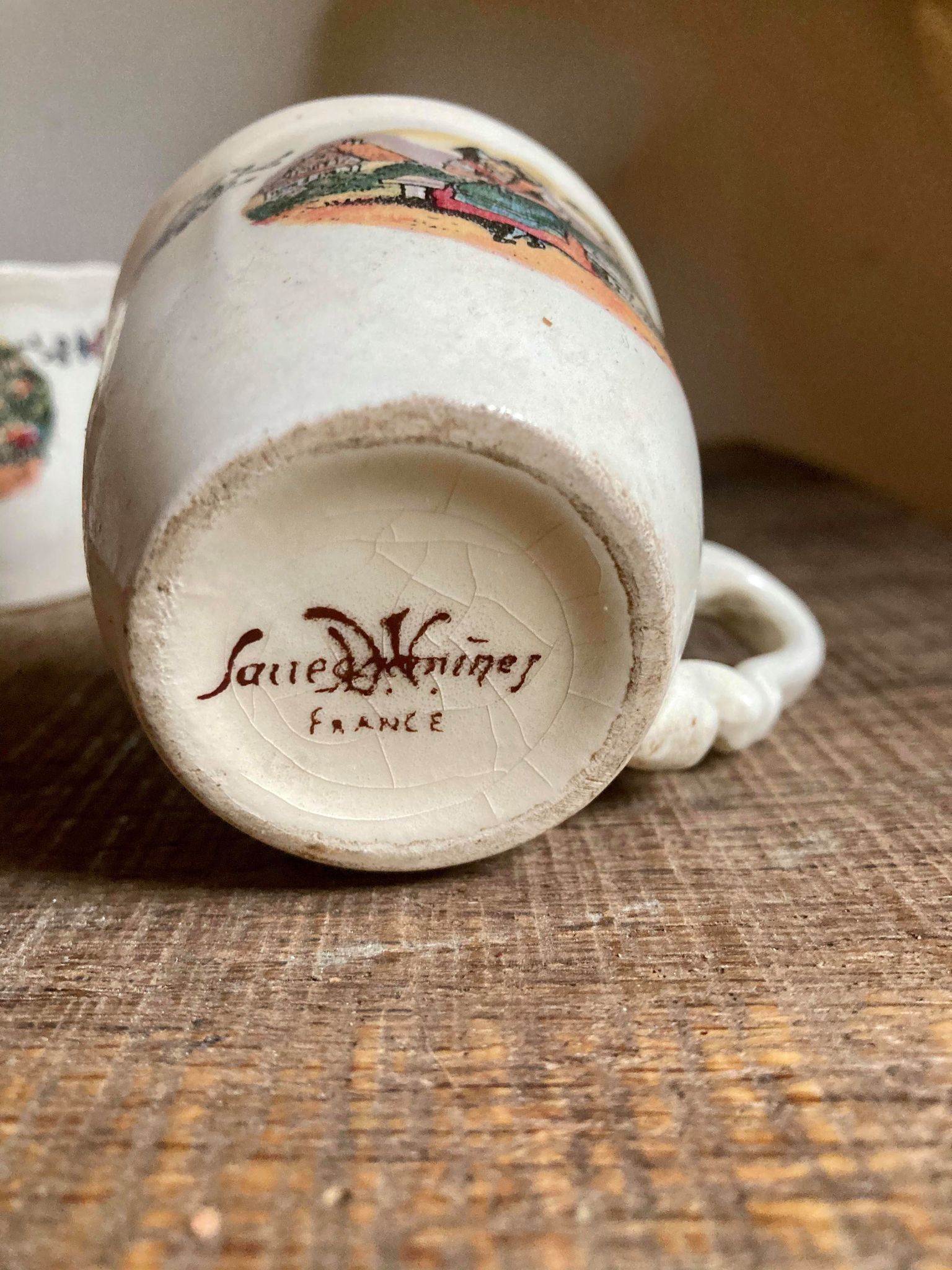 Lot de 2 tasses Sarreguemines