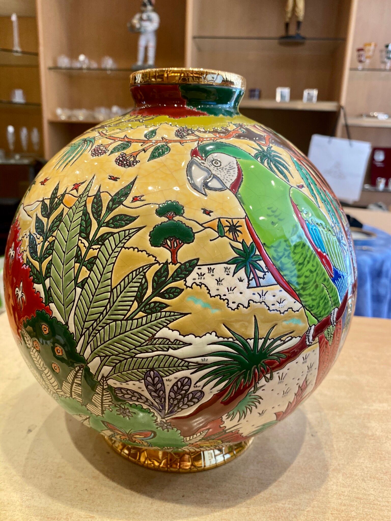 Vase boule Émaux de Longwy  Selency