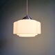Art Deco pendant light in white opaline, 1920s-30s