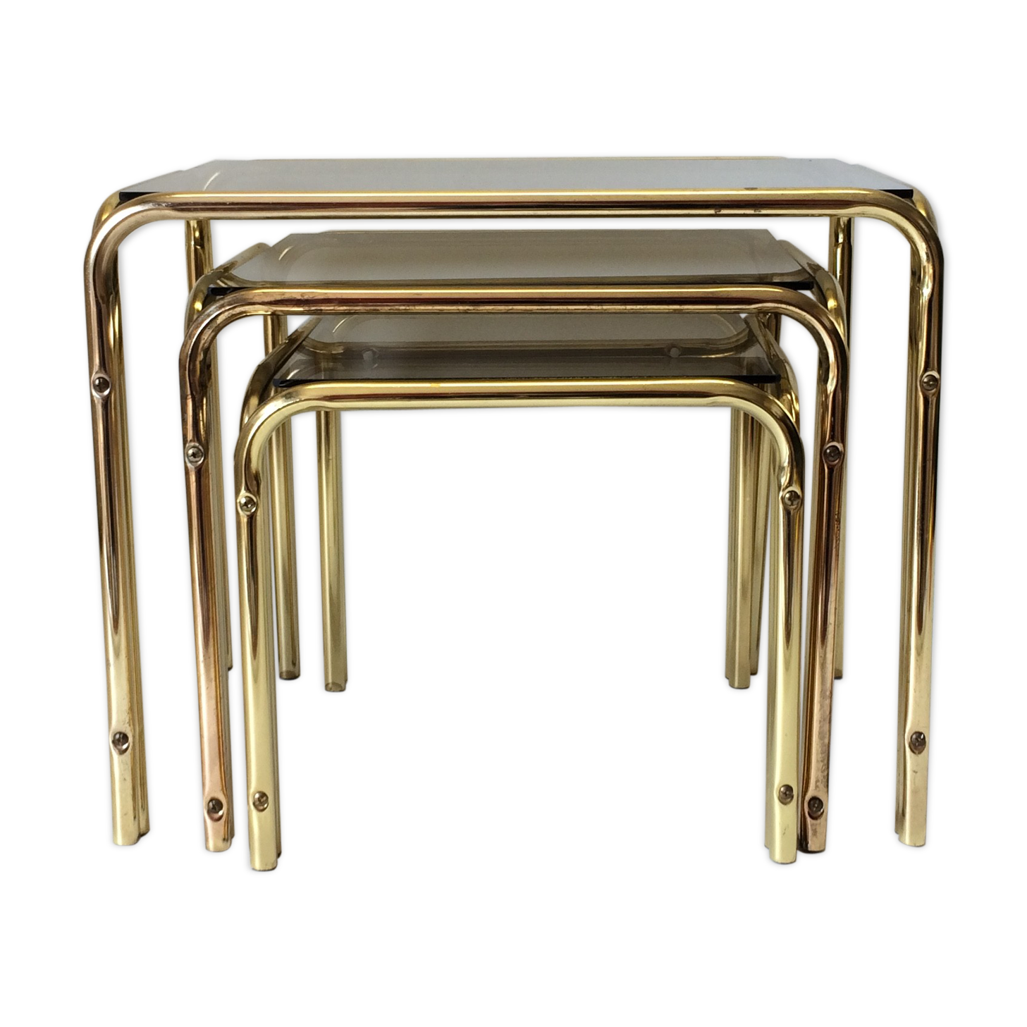 Lot de 3 tables gigognes vintage