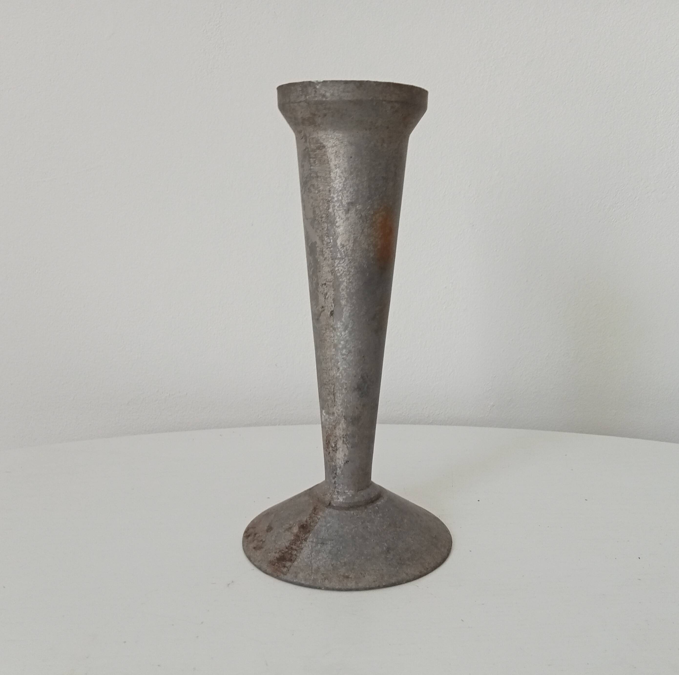 Vintage zinc vase