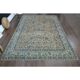 1970s Vintage Persian Handmade Wool Cotton Orange Area Rug 265x372