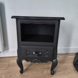 Black bedside table