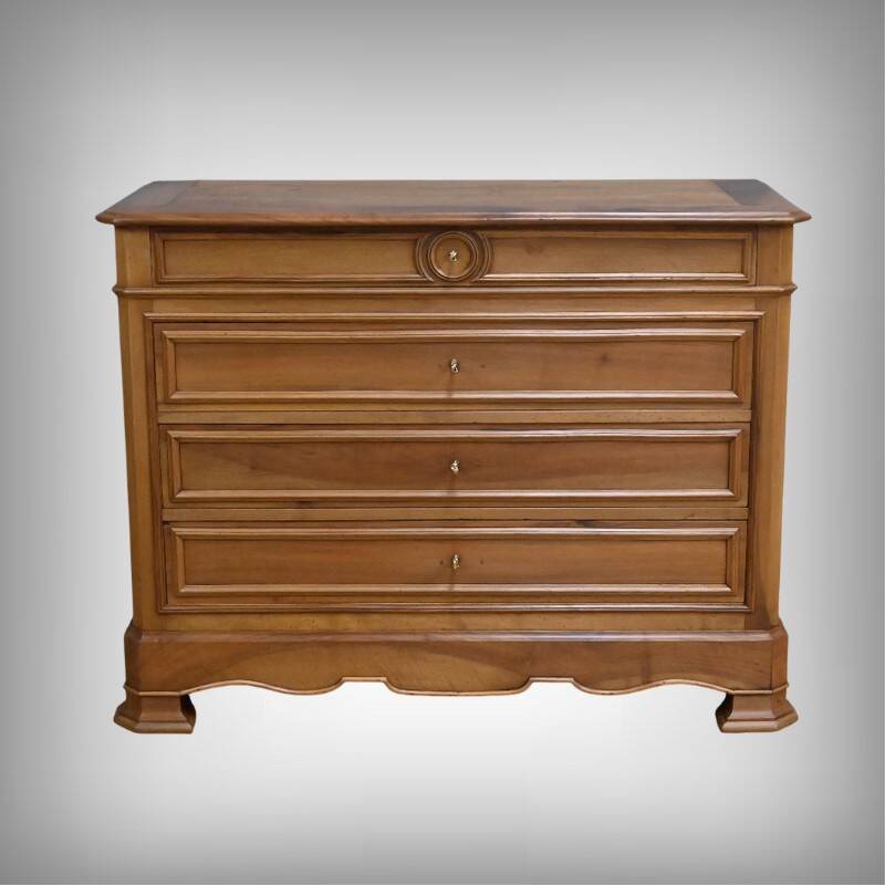 Walnut chest of drawers, Louis-Philippe style – 1900
