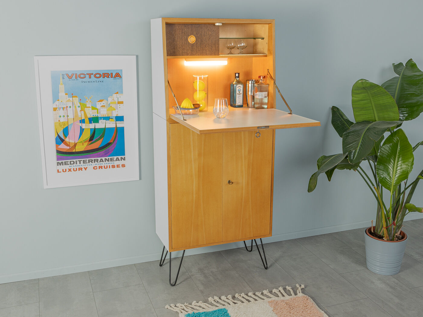 1950s Bar Cabinet, Oldenburger Möbelwerkstätten