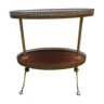 Oval two-tray serving table