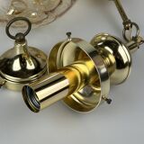 60s 70s ceiling lamp hanging lamp by Glashütte Limburg Germany Space Age