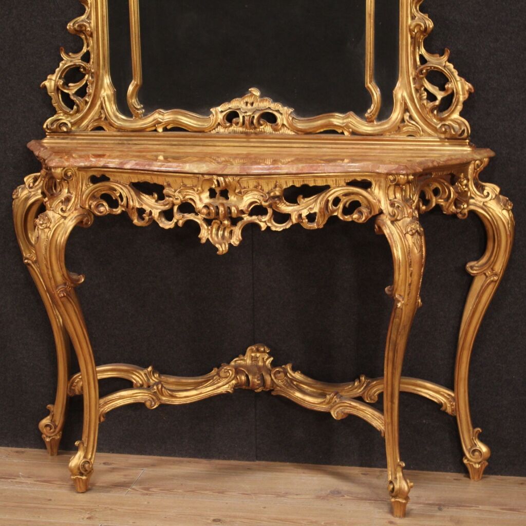 Console with mirror in Louis XV style