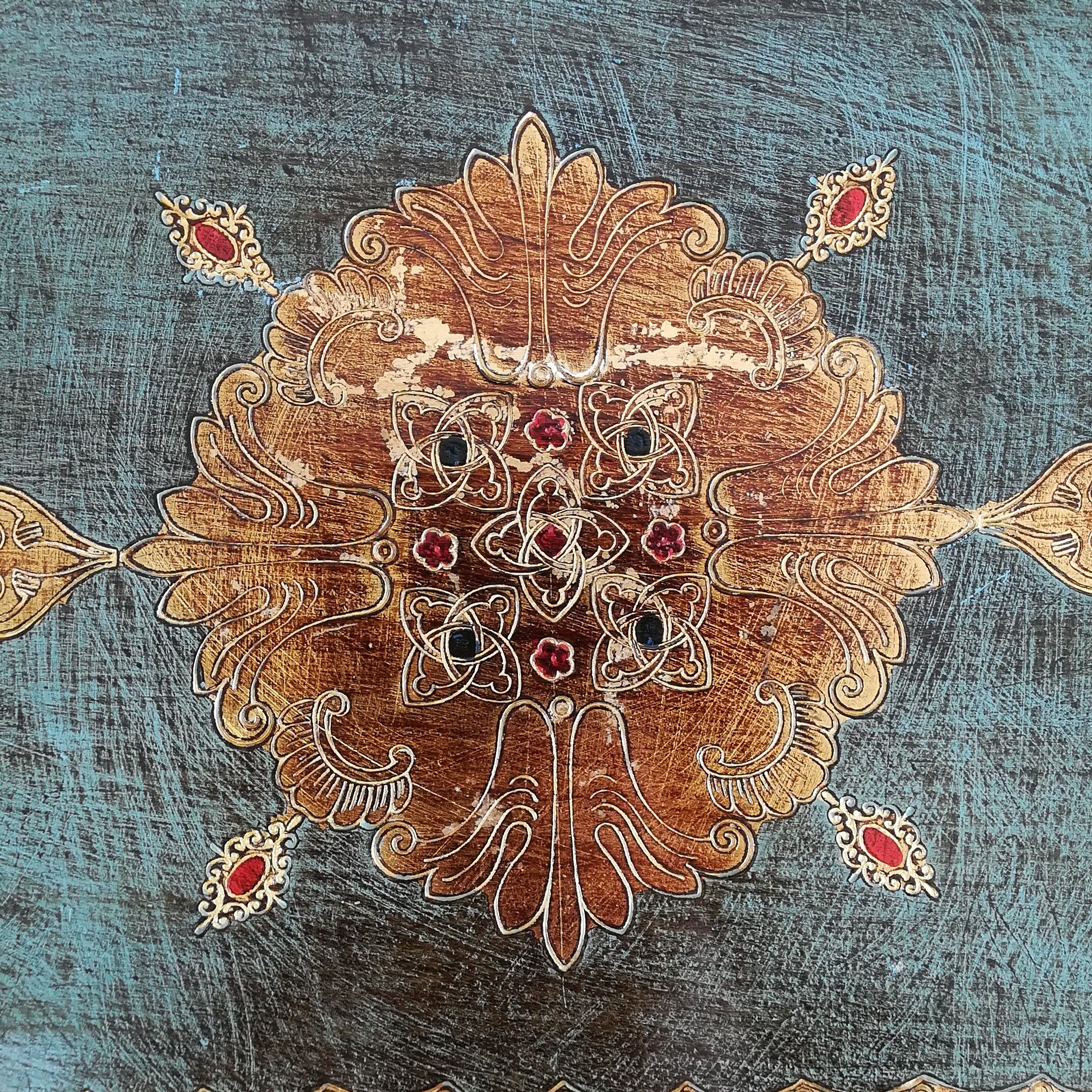 Florentine blue and gold tray