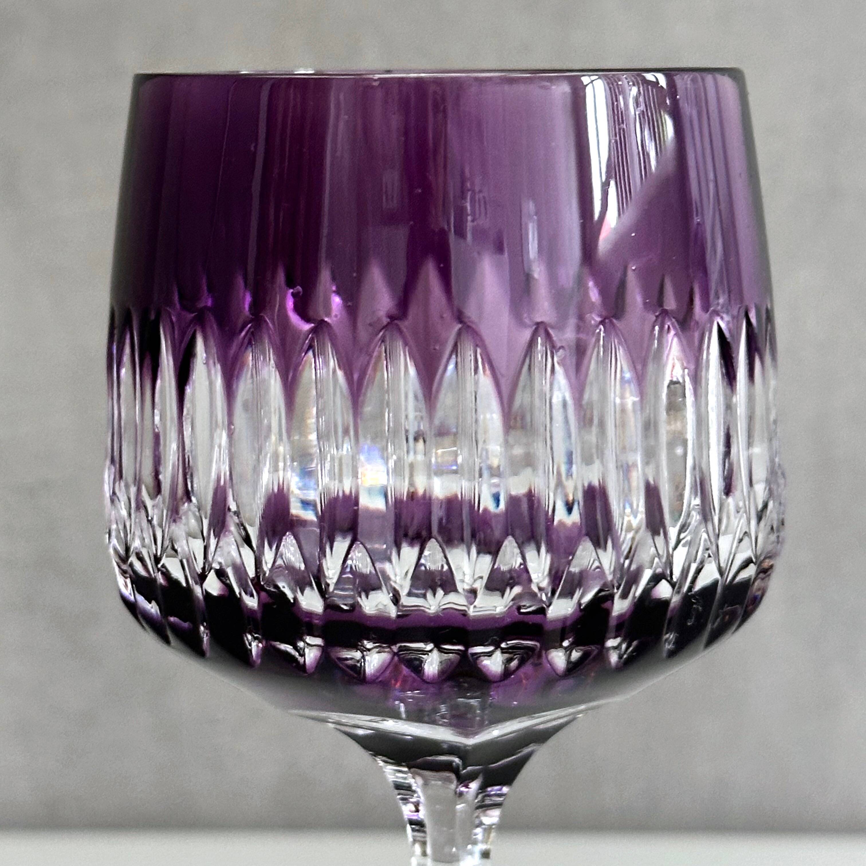 Collection of 5 lead crystal glasses "Austen Bodenmais", coloured glass