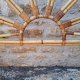 Bamboo and rattan headboard