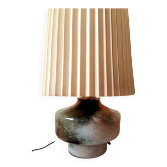 Lampe artisanale en laiton et verre de Murano