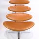 Corona Lounge Chair With Stool Model EJ 5 Made In Walnut Elegance Leather By Poul M. Volther