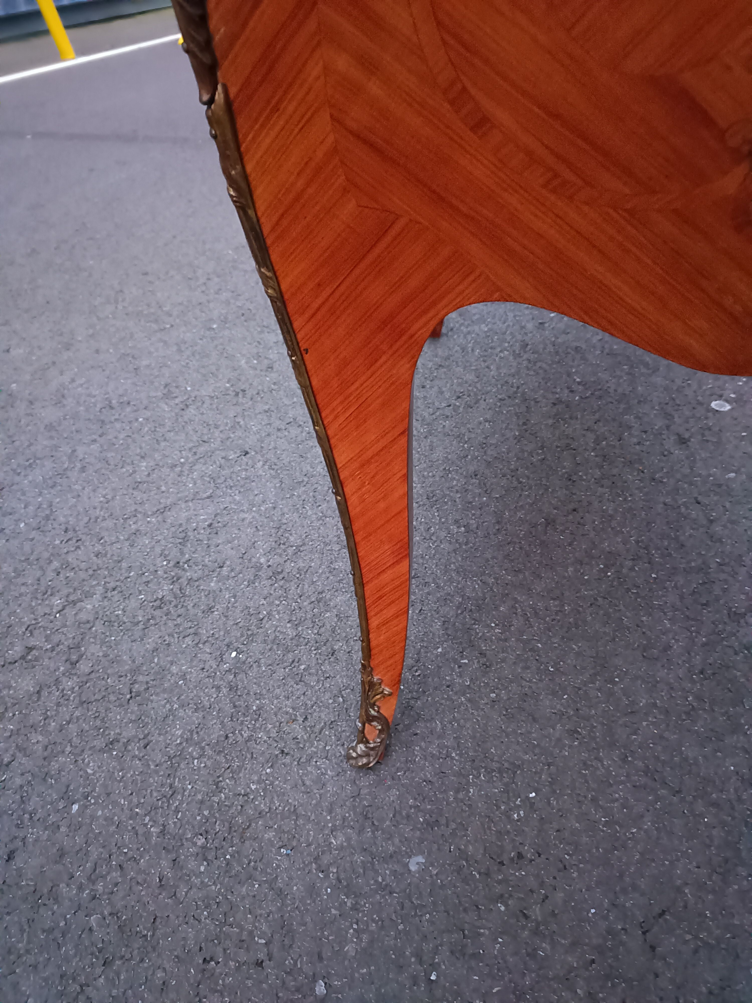 Chest of drawers marquetry marble top