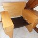 Chair 1980 in wood and leather sting SADDLER