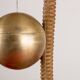 Grande suspension, réglable en hauteur, en verre et laiton, modèle Orion par Schwarz et Staff Leucht