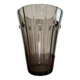 Art Deco amber glass vase