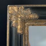 Miroir noir et or style Empire 34x39cm