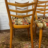 Series of 4 Scandinavian chairs from the 50s and 60s