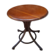 Coffee or round side table, curved wood, original label Ed Auricoste - Cahors (Lot) SB