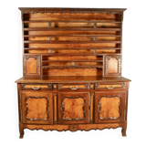 Vaisselier Louis XV en chêne et loupe de frêne