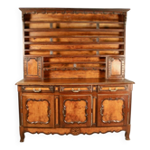Vaisselier Louis XV en chêne et loupe de frêne