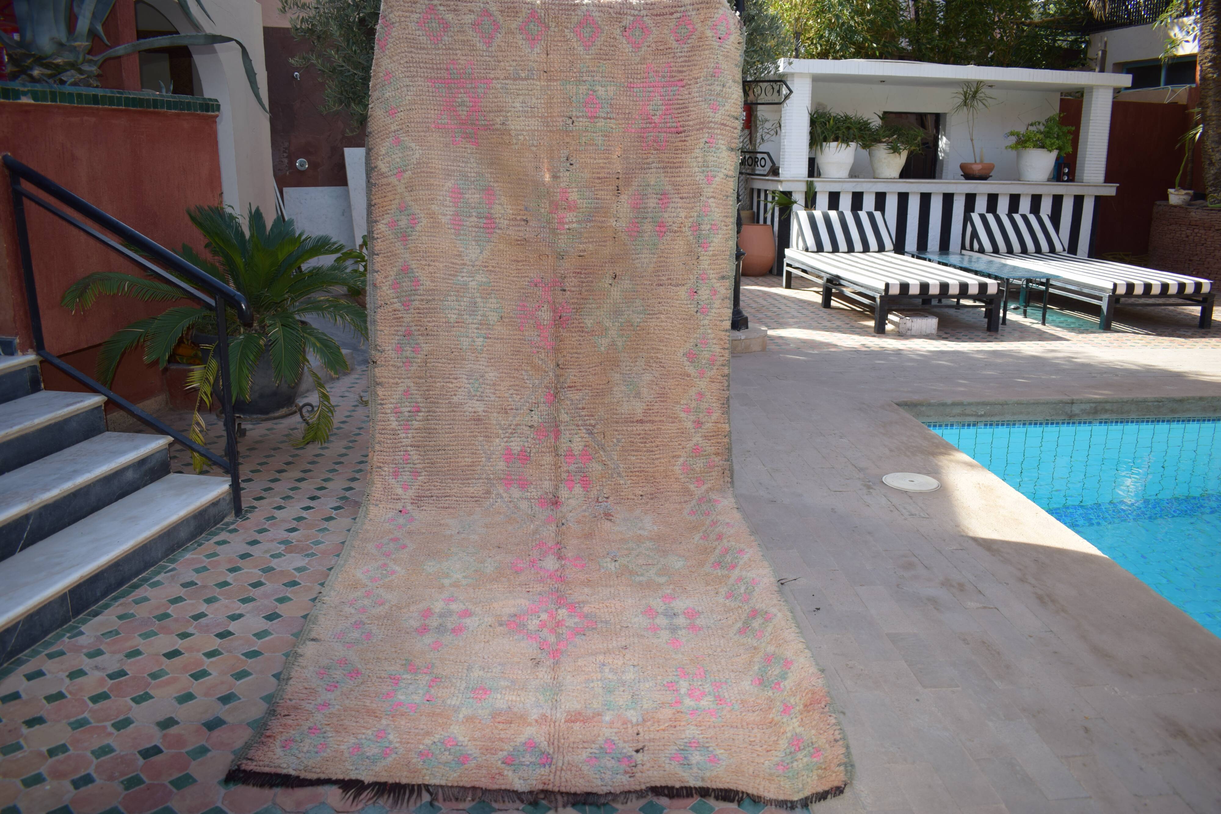 Moroccan Berber rug vintage atlas, 376x146 cm