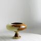 Marbled onyx box with lid - empty pocket bowl on marble base.