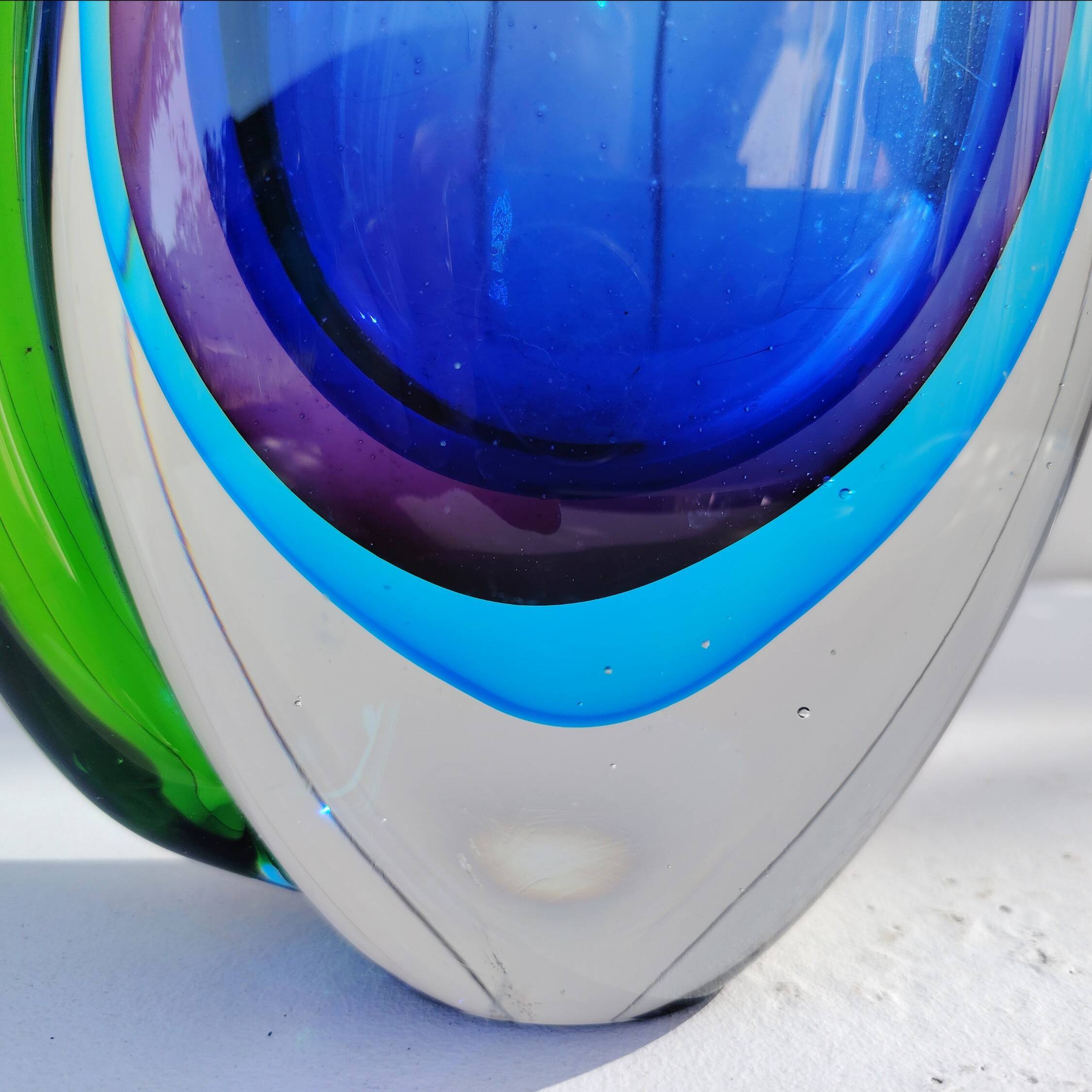Vase Murano, Seguso, par Flavio Poli. Design Italie