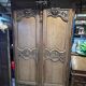 Norman wardrobe in solid oak and carved, nineteenth century
