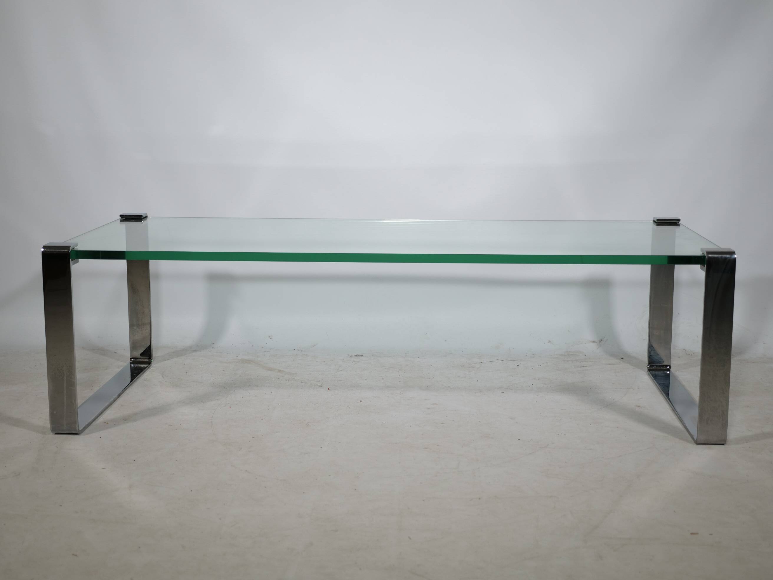 Glass Chrome Coffee Table Draenert 1022 1970s