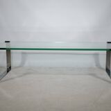 Table basse en verre chromé Draenert 1022 années 1970