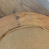 Oval wicker mirror